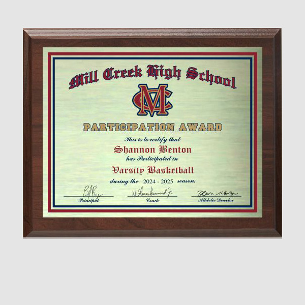 Certificate Plaque